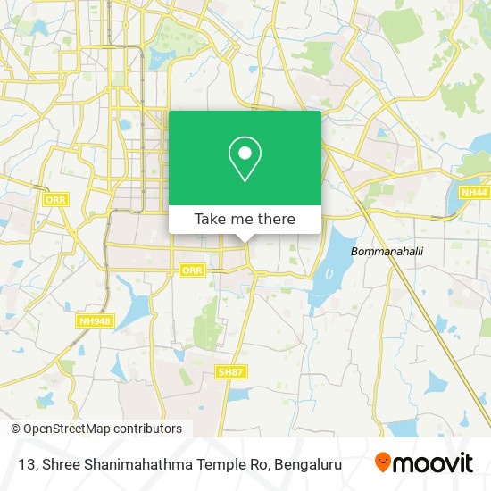 13, Shree Shanimahathma Temple Ro map