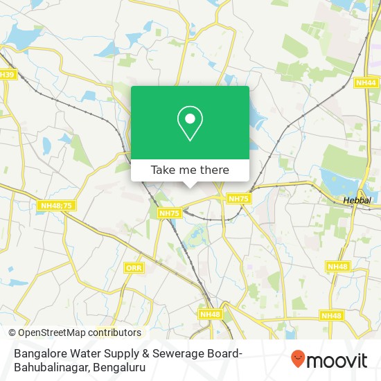 Bangalore Water Supply & Sewerage Board-Bahubalinagar map