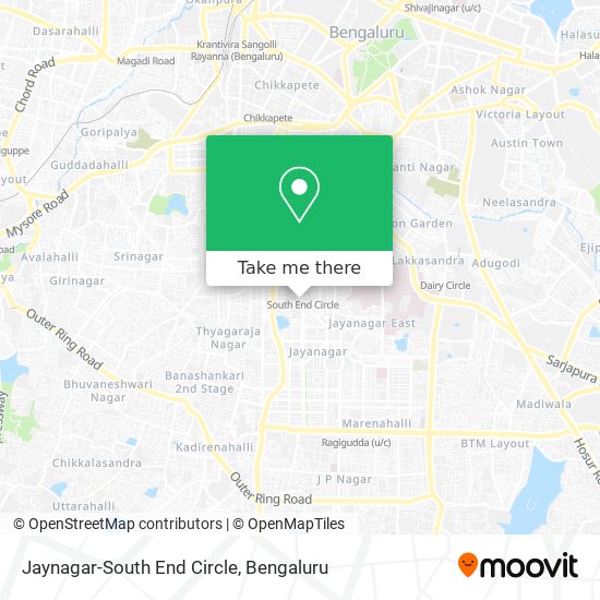 Jaynagar-South End Circle map