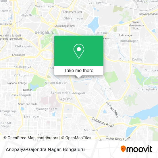 Anepalya-Gajendra Nagar map