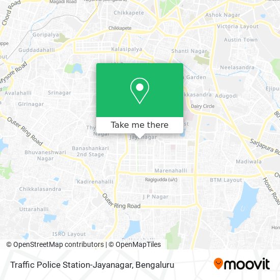 Traffic Police Station-Jayanagar map