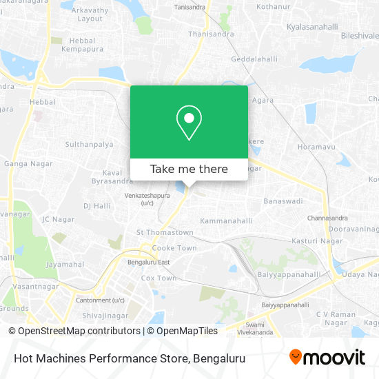 Hot Machines Performance Store map