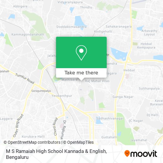 M S Ramaiah High School Kannada & English map