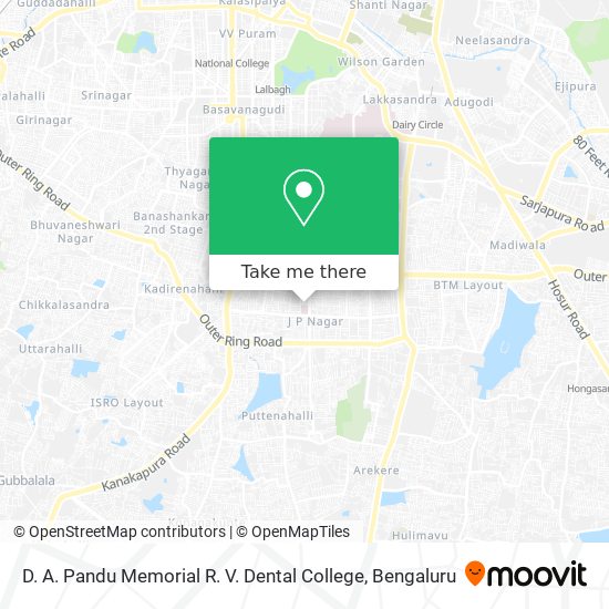 D. A. Pandu Memorial R. V. Dental College map
