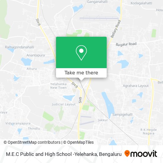 M.E.C Public and High School -Yelehanka map