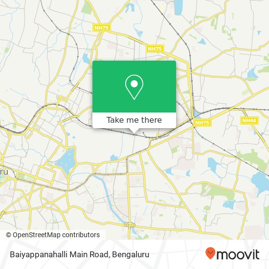 Baiyappanahalli Main Road map