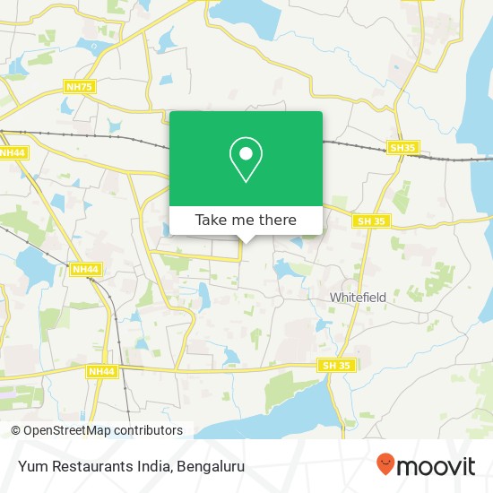 Yum Restaurants India map