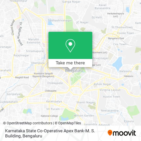 Karnataka State Co-Operative Apex Bank-M. S. Building map