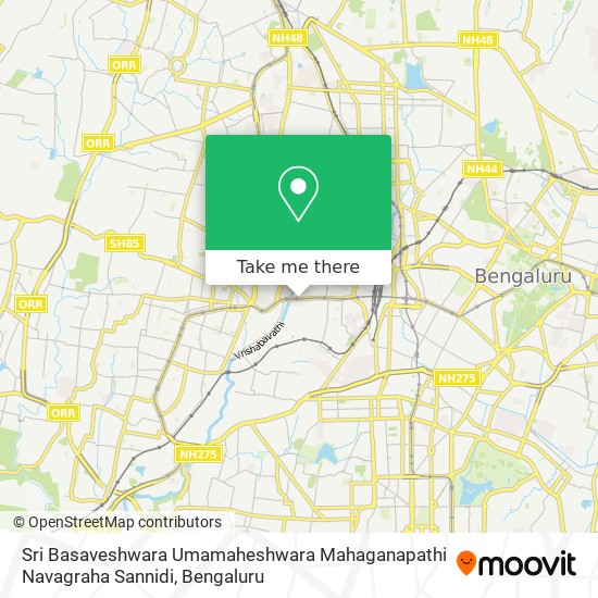 Sri Basaveshwara Umamaheshwara Mahaganapathi Navagraha Sannidi map