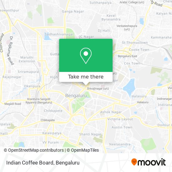 Indian Coffee Board map