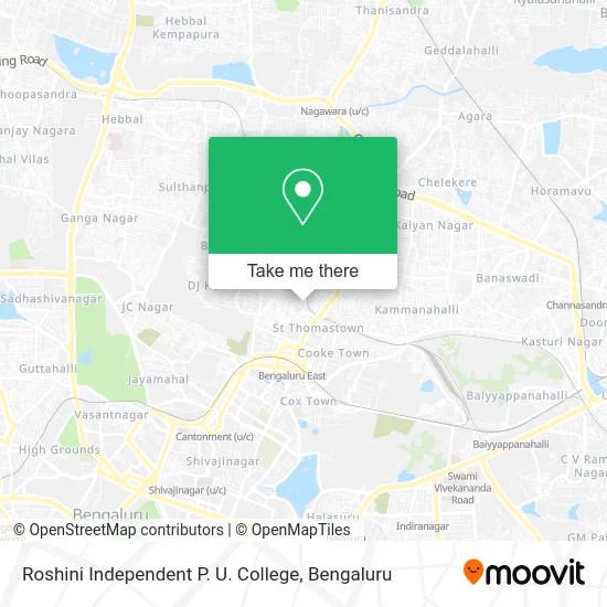 Roshini Independent P. U. College map