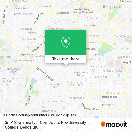 Sri V S Krishna Iyer Composite Pre-University College map