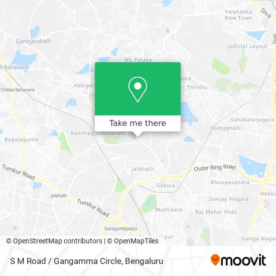 S M Road / Gangamma Circle map