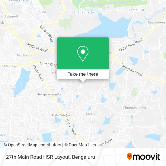 27th Main Road HSR Layout map