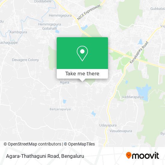 Agara-Thathaguni Road map