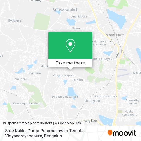 Sree Kalika Durga Parameshwari Temple, Vidyanarayanapura map