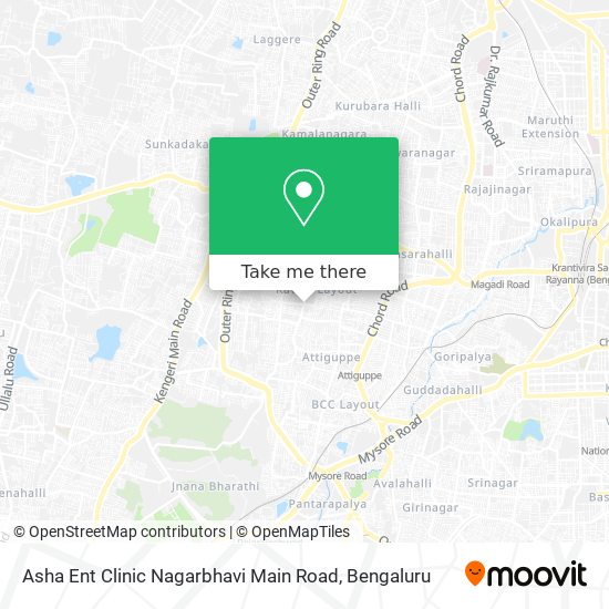 Asha Ent Clinic Nagarbhavi Main Road map