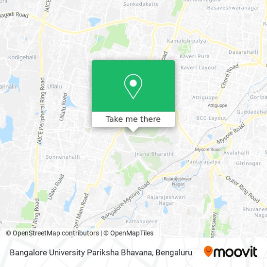 Bangalore University Pariksha Bhavana map