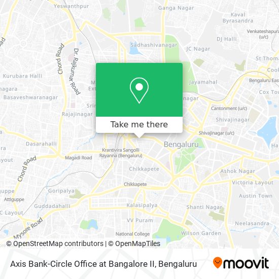 Axis Bank-Circle Office at Bangalore II map