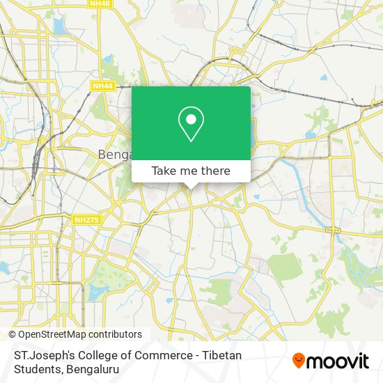 ST.Joseph's College of Commerce - Tibetan Students map