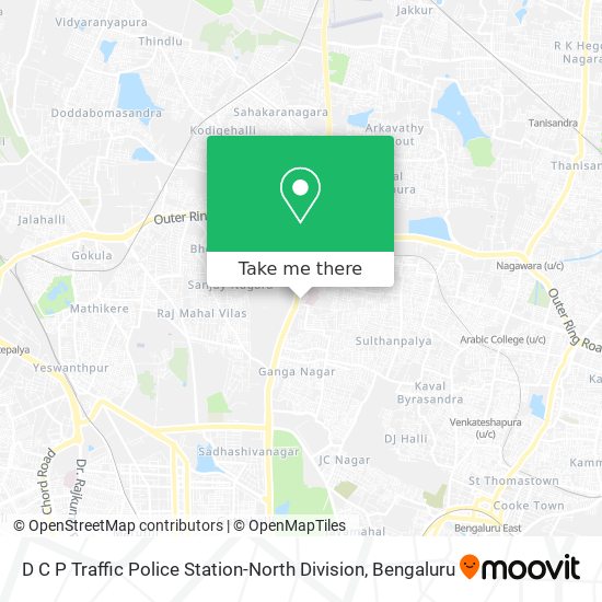 D C P Traffic Police Station-North Division map