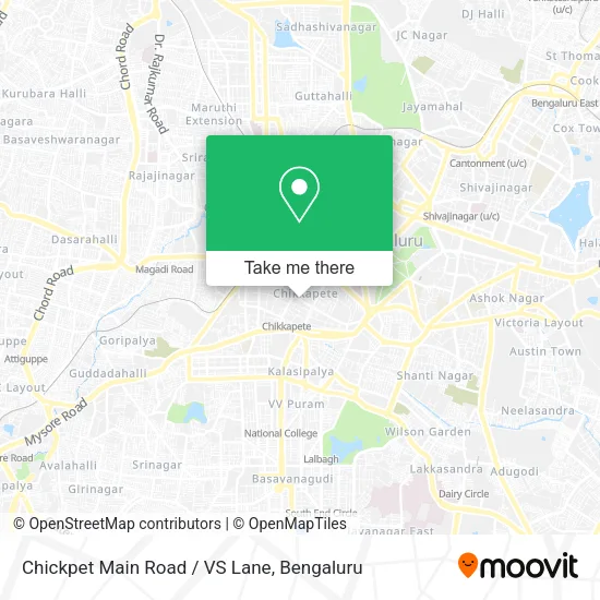Chickpet Main Road / VS Lane map