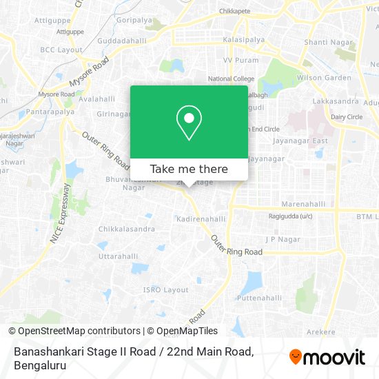 Banashankari Stage II Road / 22nd Main Road map