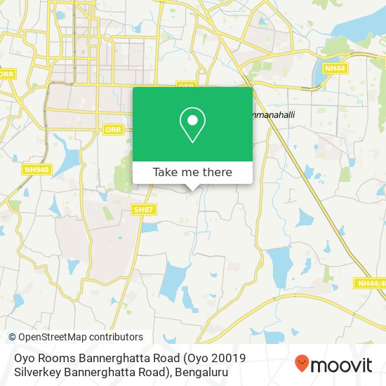 Oyo Rooms Bannerghatta Road (Oyo 20019 Silverkey Bannerghatta Road) map