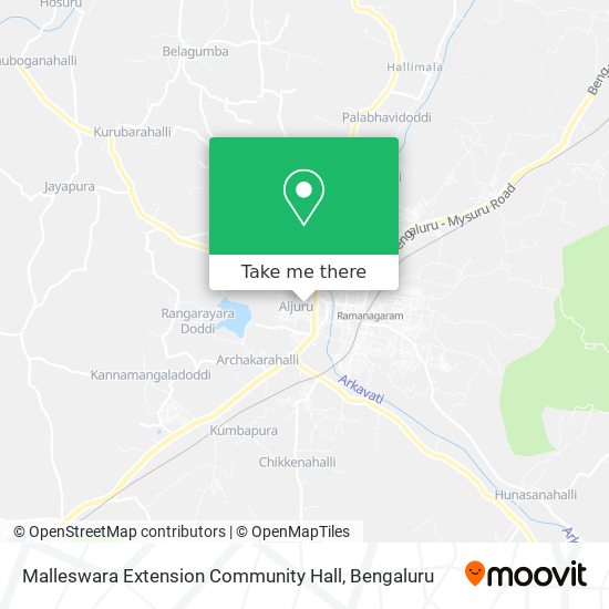 Malleswara Extension Community Hall map