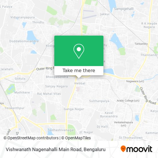 Vishwanath Nagenahalli Main Road map