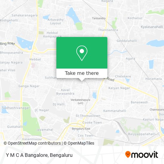 Y M C A Bangalore map