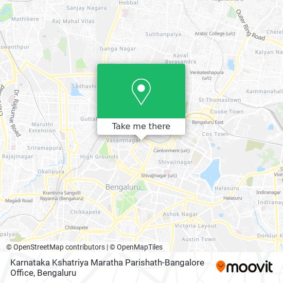 Karnataka Kshatriya Maratha Parishath-Bangalore Office map