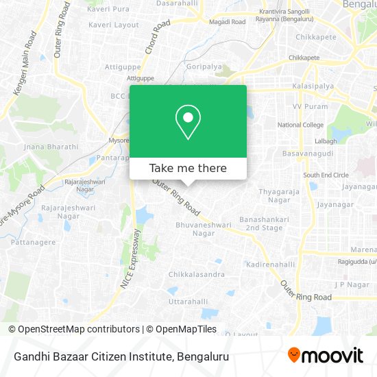 Gandhi Bazaar Citizen Institute map