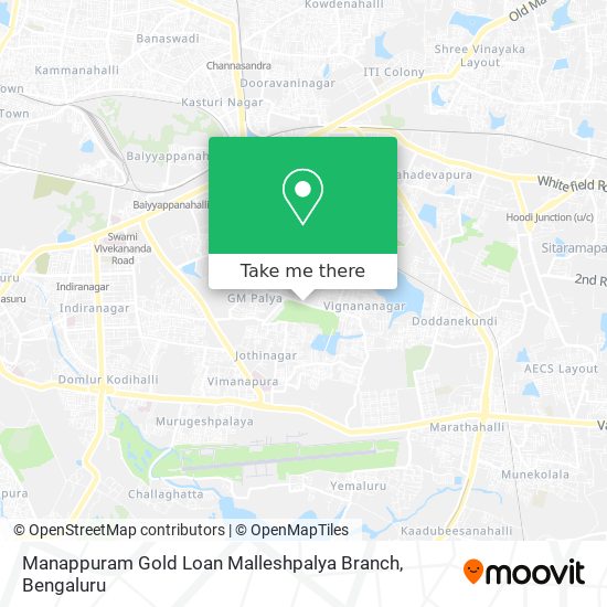Manappuram Gold Loan Malleshpalya Branch map