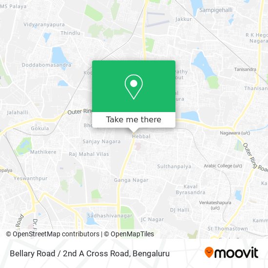 Bellary Road / 2nd A Cross Road map