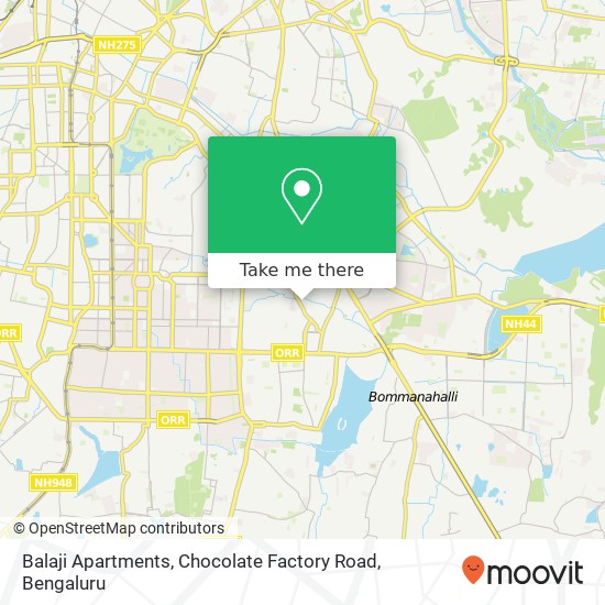 Balaji Apartments, Chocolate Factory Road map
