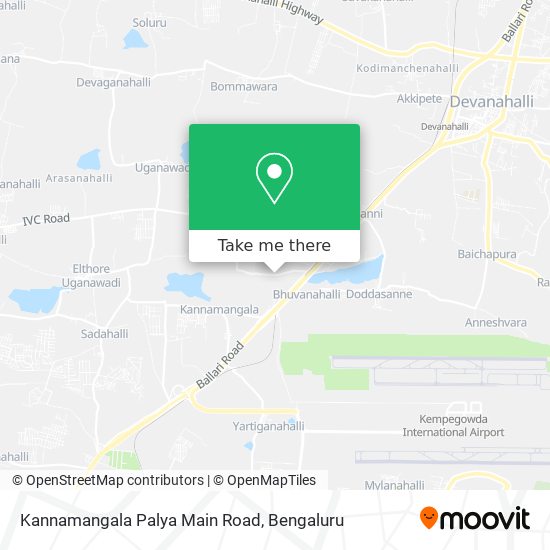 Kannamangala Palya Main Road map