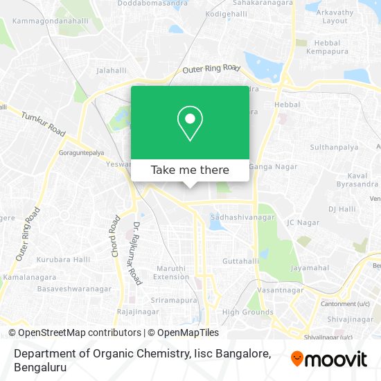 Department of Organic Chemistry, Iisc Bangalore map