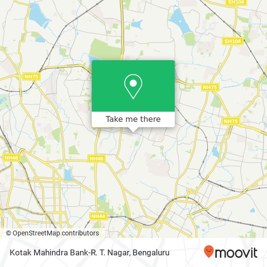 Kotak Mahindra Bank-R. T. Nagar map