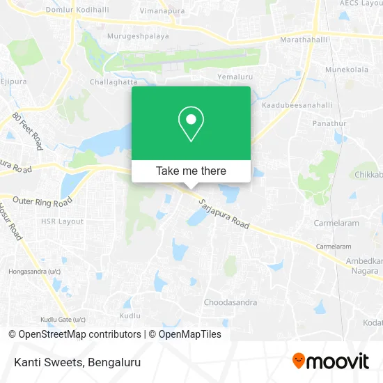Kanti Sweets map