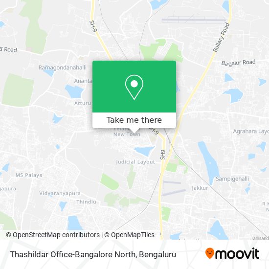 Thashildar Office-Bangalore North map