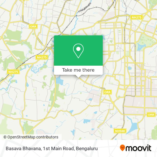 Basava Bhavana, 1st Main Road map