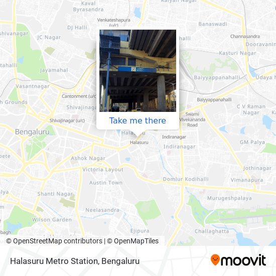 Halasuru Metro Station map