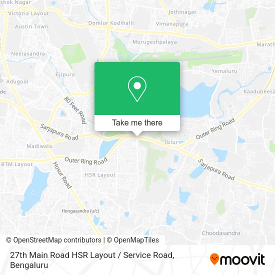 27th Main Road HSR Layout / Service Road map