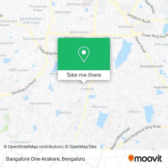 Bangalore One-Arakere map