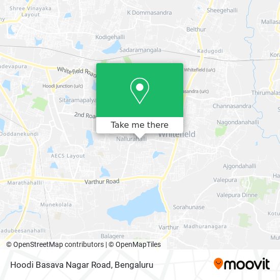 Hoodi Basava Nagar Road map