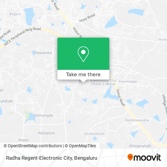 Radha Regent-Electronic City map