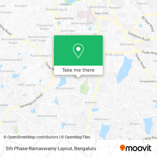 5th Phase-Ramaswamy Layout map