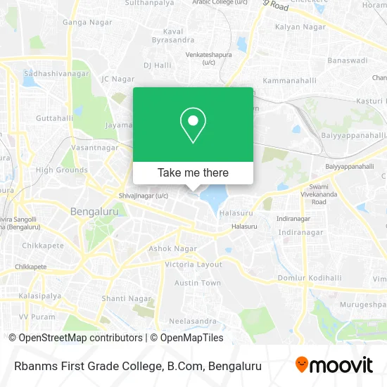 Rbanms First Grade College, B.Com map