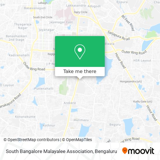 South Bangalore Malayalee Association map